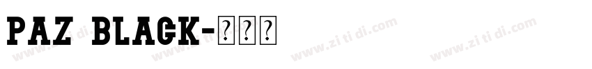 Paz Black字体转换